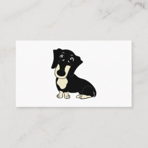 Tarjeta De Visita personalizado dachshund negro y crema
