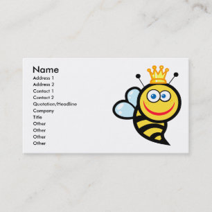 Tarjeta De Visita personalizado de abejas reina mona y sonriente