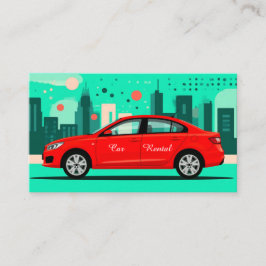 Tarjeta De Visita Personalizado de alquiler de coches profesional de