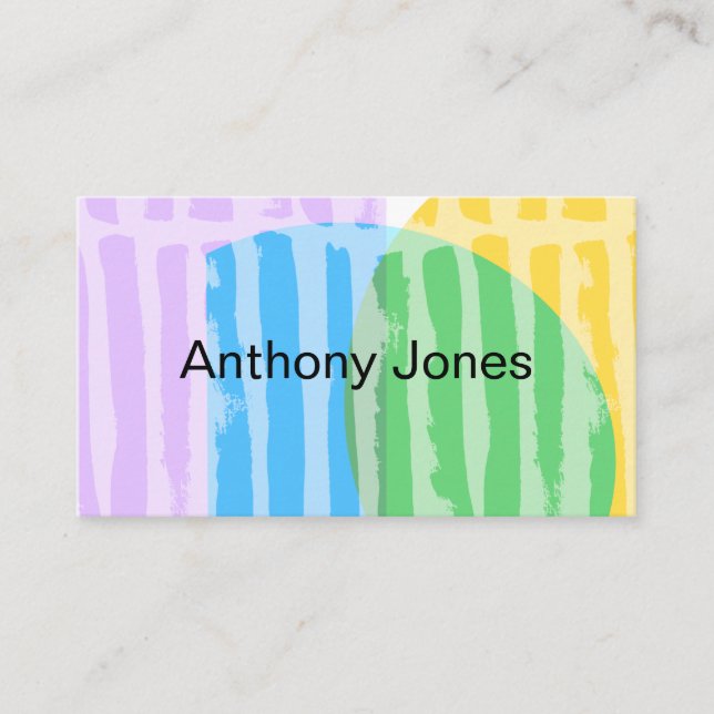 Tarjeta De Visita personalizado de arte abstracto geométrico moderno (Anverso)