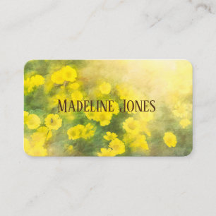 Tarjeta De Visita personalizado de arte del jardín de flores soleada
