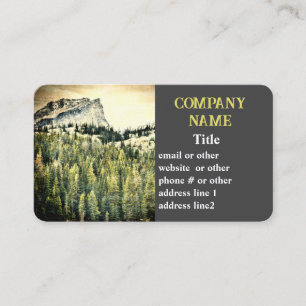 Tarjeta De Visita personalizado de arte fotográfico de pinares monta