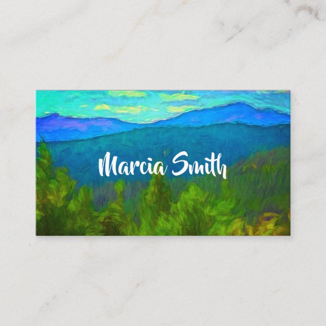 Tarjeta De Visita personalizado de arte paisajístico de la escena mo (Anverso)