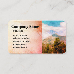 Tarjeta De Visita personalizado de arte paisajístico de los pinos de