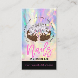Tarjeta De Visita Personalizado de artistas de las uñas con logo Sal