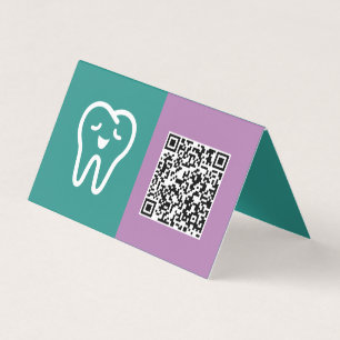 Tarjeta De Visita Personalizado de Atención Dental QR