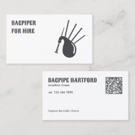 Tarjeta De Visita Personalizado de Bagpiping QR