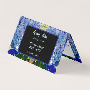 Tarjeta De Visita Personalizado de Blue Purple Hydrangeas Bouquets