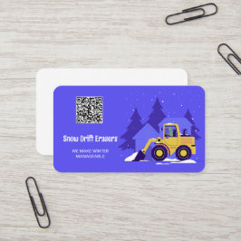 Tarjeta De Visita Personalizado de brillo de desmontaje de nieve QR