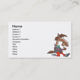 Tarjeta De Visita personalizado de caballos nerd con los pulgares ha