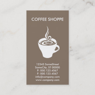 Tarjeta De Visita personalizado de café