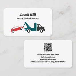 Tarjeta De Visita Personalizado de camión de remolque QR