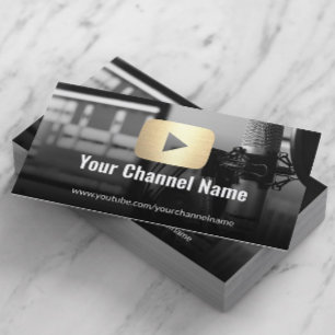 Tarjeta De Visita Personalizado de canal de Youtube foto moderna de
