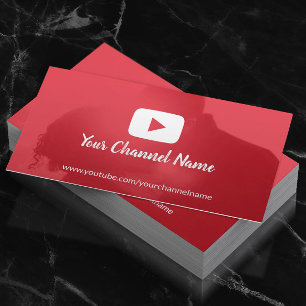 Tarjeta De Visita Personalizado de canal de Youtube Foto Youtuber