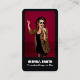 Tarjeta De Visita Personalizado de cantante profesional QR Premium