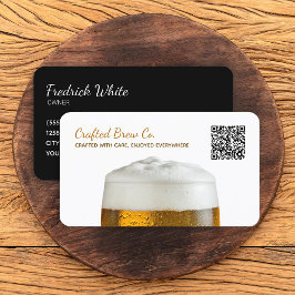 Tarjeta De Visita Personalizado de cerveza Craft Brewery QR