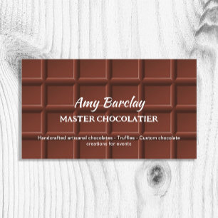 Tarjeta De Visita personalizado de chocolate 🍫