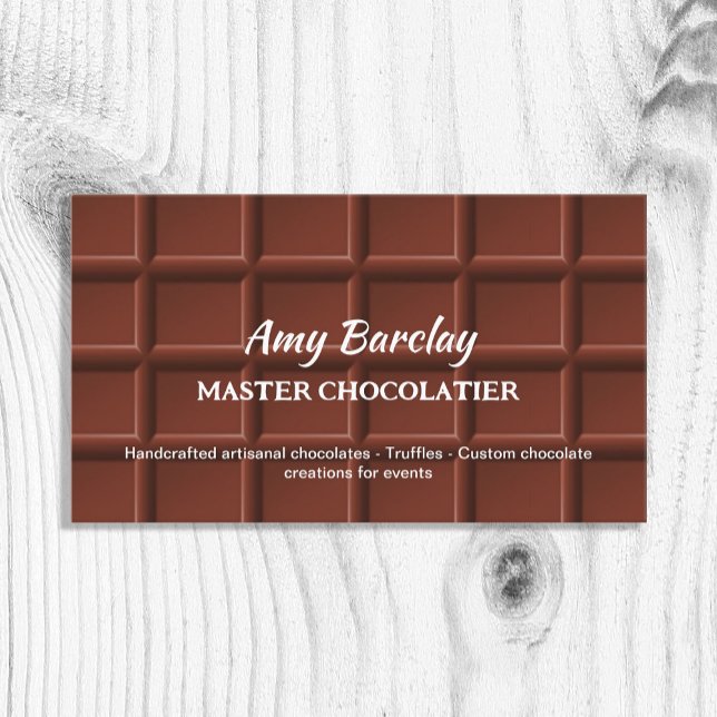 Tarjeta De Visita personalizado de chocolate 🍫 (Chocolate Business Cards)