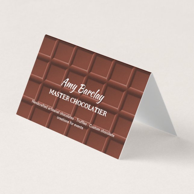 Tarjeta De Visita Personalizado de chocolate QR (Anverso)