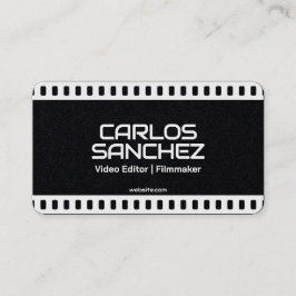 Tarjeta De Visita personalizado de cineasta videógrafo 🎞️ QR