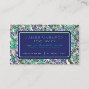 Tarjeta De Visita Personalizado de clips verdes azules