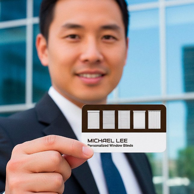 Tarjeta De Visita Personalizado de cobertura de ventanas QR Kraft (Window Coverings QR Kraft Business Cards)