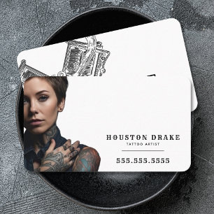 Tarjeta De Visita Personalizado de código QR Artwork Artista de tatu