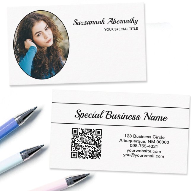 Tarjeta De Visita Personalizado de código QR de Oval Professional Ph (Subido por el creador)