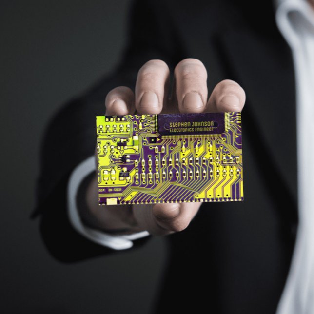 Tarjeta De Visita Personalizado de código QR del tablero de circuito (Subido por el creador)