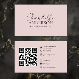 Tarjeta De Visita Personalizado de código QR moderno Medios sociales