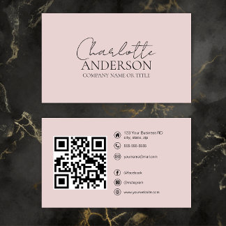Tarjeta De Visita Personalizado de código QR moderno Medios sociales