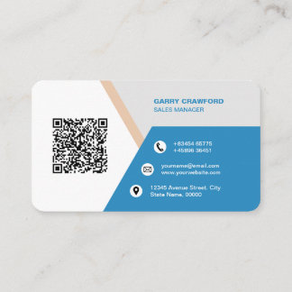 Tarjeta De Visita Personalizado de código QR moderno profesional per