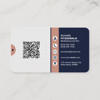 Tarjeta De Visita Personalizado de código QR moderno profesional per