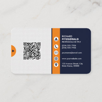 Tarjeta De Visita Personalizado de código QR moderno profesional per