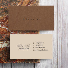 Tarjeta De Visita Personalizado de color beige