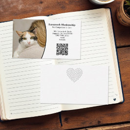Tarjeta De Visita Personalizado de cuidado de mascotas Código QR y f