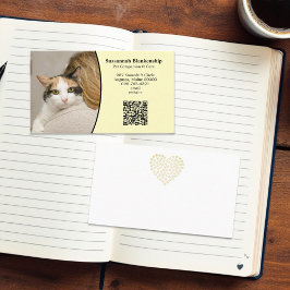 Tarjeta De Visita Personalizado de cuidado de mascotas Código QR y f