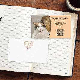 Tarjeta De Visita Personalizado de cuidado de mascotas Código QR y f