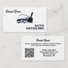 Tarjeta De Visita Personalizado de desalojo de coches QR Premium
