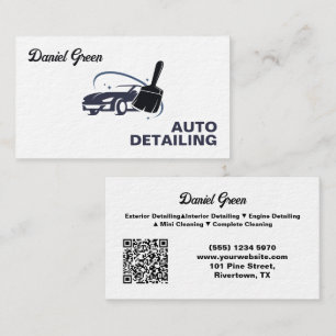 Tarjeta De Visita Personalizado de desalojo de coches QR Premium