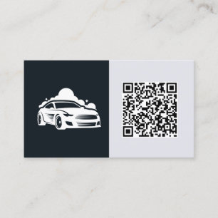 Tarjeta De Visita Personalizado de Detailer de Coches QR
