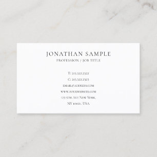 Tarjeta De Visita Personalizado de diseño sencillo y elegante profes