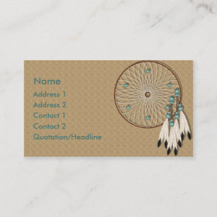 Tarjeta De Visita Personalizado de Dreamcatcher del nativo americano