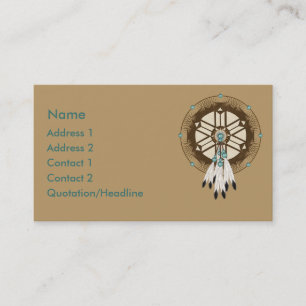 Tarjeta De Visita Personalizado de Dreamcatcher del nativo americano