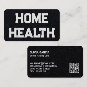 Tarjeta De Visita Personalizado de Enfermería del Hogar QR