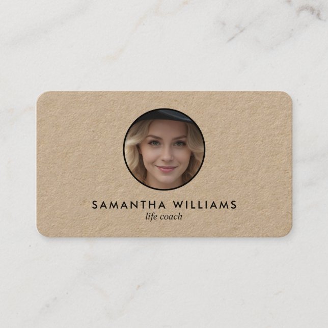 Tarjeta De Visita personalizado de entrenador de 🛤️ vida QR Photo (Anverso)