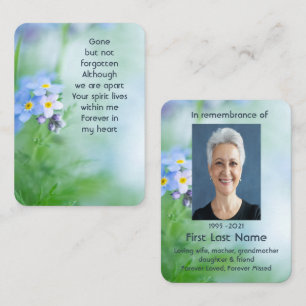 Tarjeta De Visita Personalizado de fotografía conmemorativa me olvid