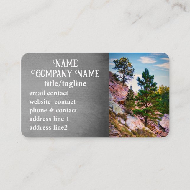 Tarjeta De Visita personalizado de fotografía de la naturaleza de lo (Anverso)