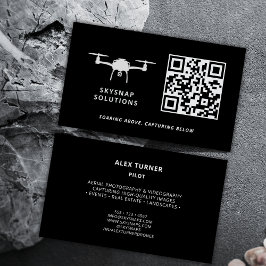 Tarjeta De Visita Personalizado de fotografía piloto de drones logot