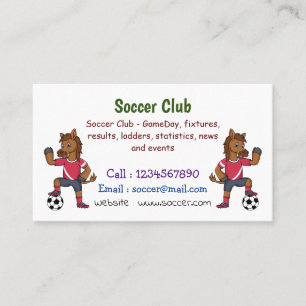 Tarjeta De Visita Personalizado de fútbol divertido y divertido
